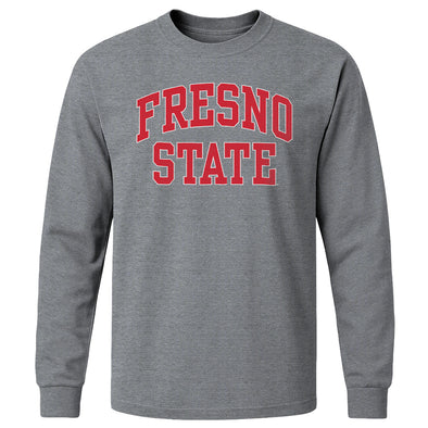 California State University Fresno Classic Long Sleeve T-Shirt (Charcoal Grey)