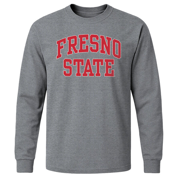 California State University Fresno Classic Long Sleeve T-Shirt (Charcoal Grey)