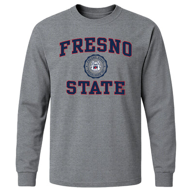 California State University Fresno Heritage Long Sleeve T-Shirt (Charcoal Grey)