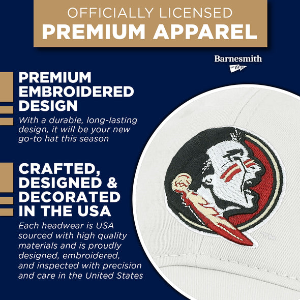 Florida State University Spirit Baseball Hat One-Size (White)