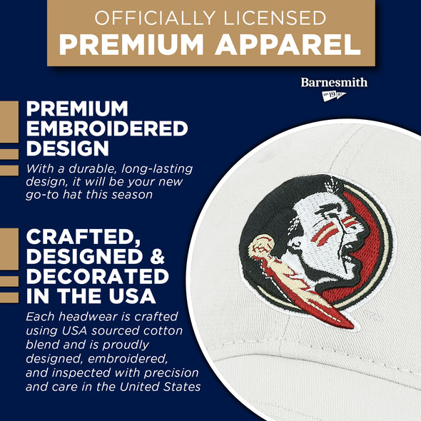 Florida State University Spirit Baseball Hat One-Size (White)