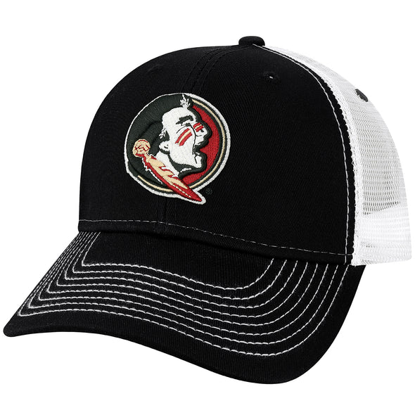 Florida State University Sideline Trucker Hat One-Size (Black/White)