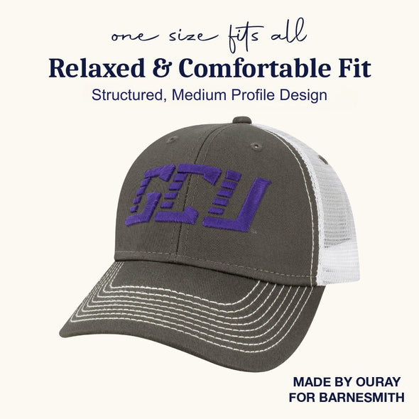 Grand Canyon University Sideline Trucker Hat One-Size (Dark Grey/White)