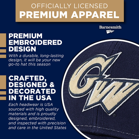 George Washington University Sideline Trucker Hat One-Size (Navy/White)