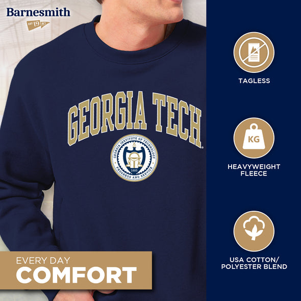 Georgia Institute of Technology Heritage Crewneck Sweatshirt (Navy)