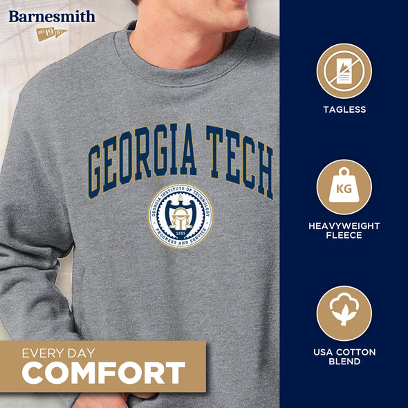 Georgia Institute of Technology Heritage Crewneck Sweatshirt (Charcoal)