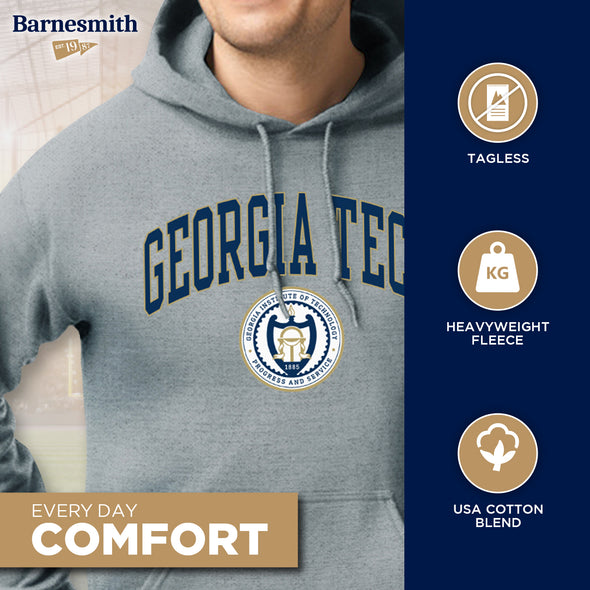 Georgia Institute of Technology Heritage Hooded Sweatshirt (Charcoal)