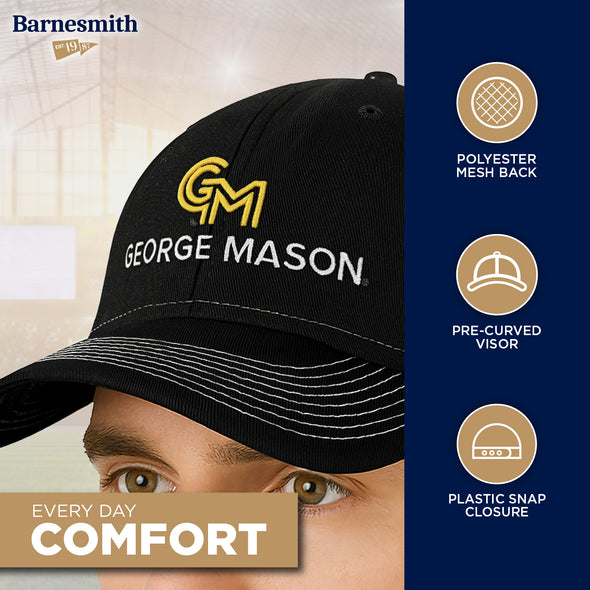 George Mason University Sideline Trucker Hat One-Size (Black/White)