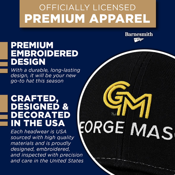 George Mason University Sideline Trucker Hat One-Size (Black/White)