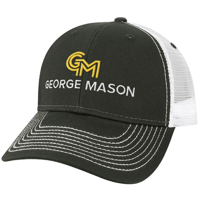 George Mason University Sideline Trucker Hat One-Size (Black/White)