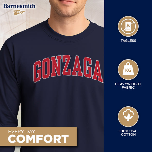 Gonzaga University Classic Long Sleeve T-Shirt (Navy)