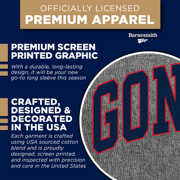 Gonzaga University Classic Long Sleeve T-Shirt (Charcoal Grey)