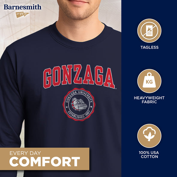 Gonzaga University Heritage Long Sleeve T-Shirt (Navy)