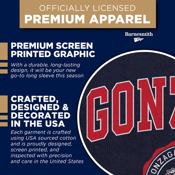 Gonzaga University Heritage Long Sleeve T-Shirt (Navy)