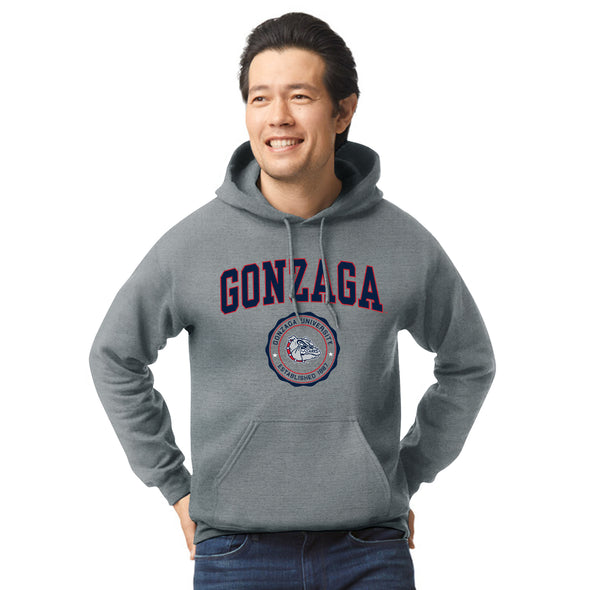 Gonzaga University Heritage Hooded Sweatshirt (Charcoal Grey)
