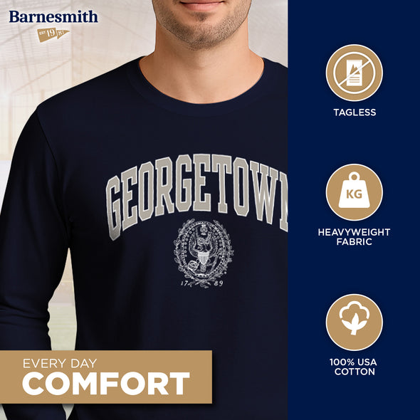 Georgetown University Heritage Long Sleeve T-Shirt (Navy)