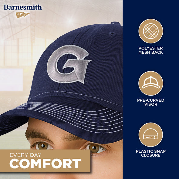 Georgetown University Sideline Trucker Hat One-Size (Navy/White)