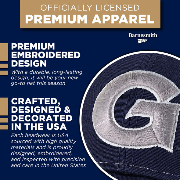 Georgetown University Sideline Trucker Hat One-Size (Navy/White)