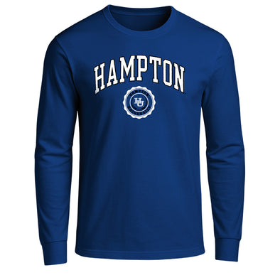 Hampton University Heritage Long Sleeve T-Shirt (Royal Blue)