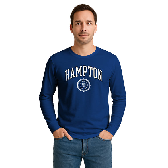 Hampton University Heritage Long Sleeve T-Shirt (Royal Blue)