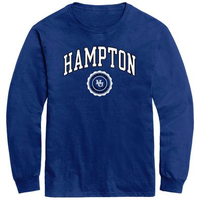 Hampton University Heritage Long Sleeve T-Shirt (Royal Blue)