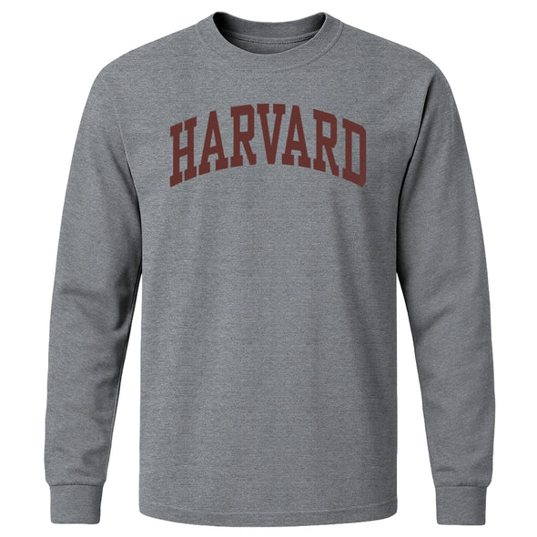 Harvard Long Sleeve T-Shirt Classic (Charcoal Grey)