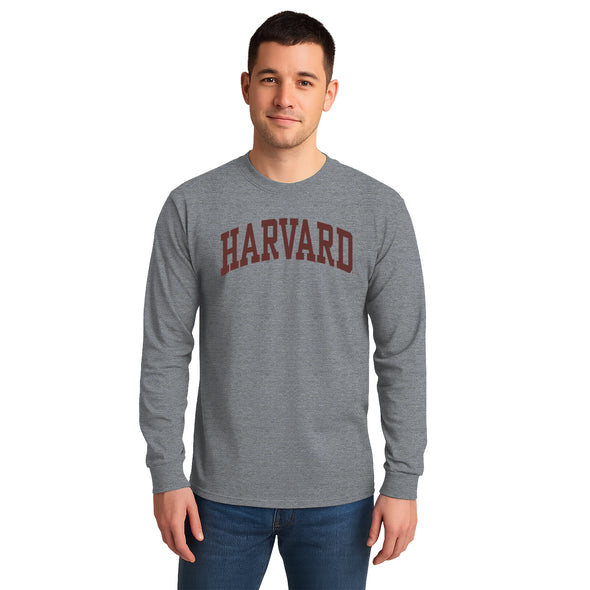 Harvard Long Sleeve T-Shirt Classic (Charcoal Grey)