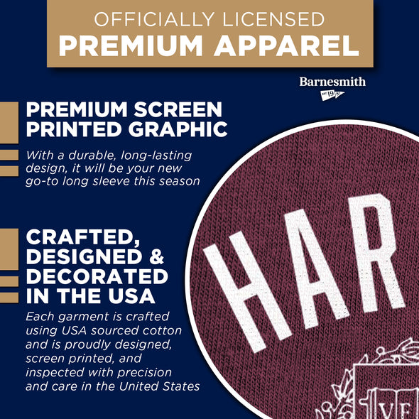 Harvard Long Sleeve T-Shirt Heritage (Crimson)