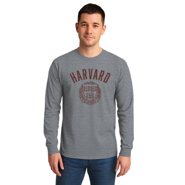 Harvard Heritage Long Sleeve T-Shirt (Charcoal Grey)
