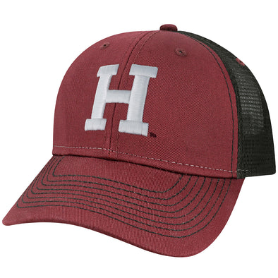 Harvard University Sideline Trucker Hat One-Size (Maroon/Black)
