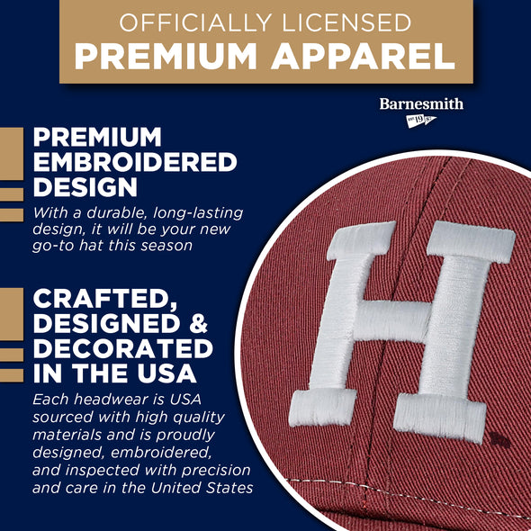 Harvard University Sideline Trucker Hat One-Size (Maroon/Black)