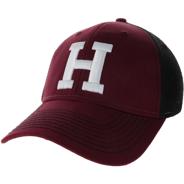 Harvard University Sideline Trucker Hat One-Size (Maroon/Black)