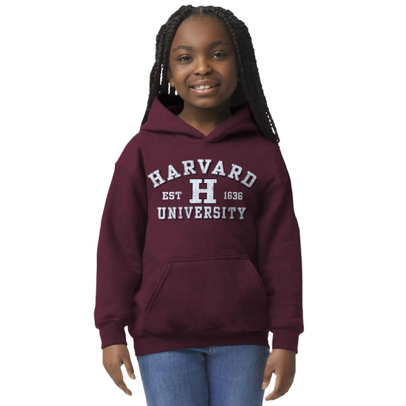 Harvard University Youth Hooded Sweatshirt (Maroon)