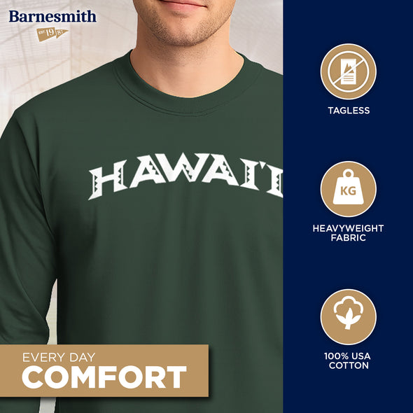 University of Hawaii Classic Long Sleeve T-Shirt (Hunter Green)