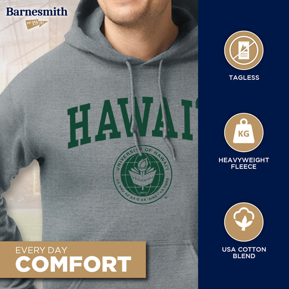 University of Hawaii Heritage Hooded Sweatshirt (Charcoal Grey)