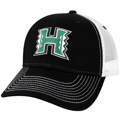 University of Hawaii Sideline Trucker Hat One-Size (Black/White)