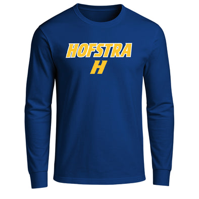 Hofstra University Heritage Long Sleeve T-Shirt (Navy)