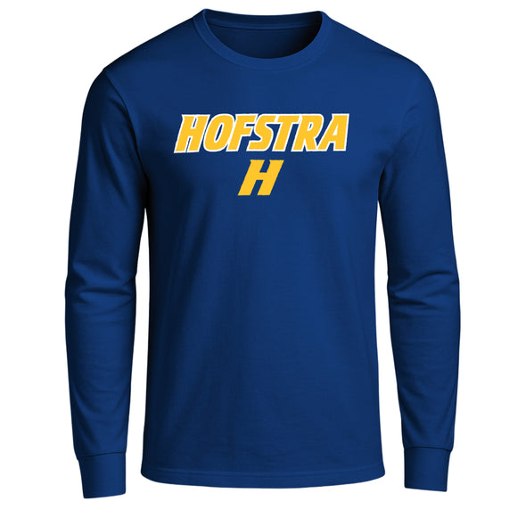 Hofstra University Heritage Long Sleeve T-Shirt (Navy)
