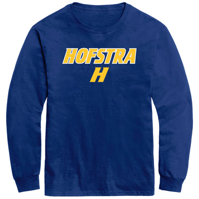 Hofstra University Heritage Long Sleeve T-Shirt (Navy)