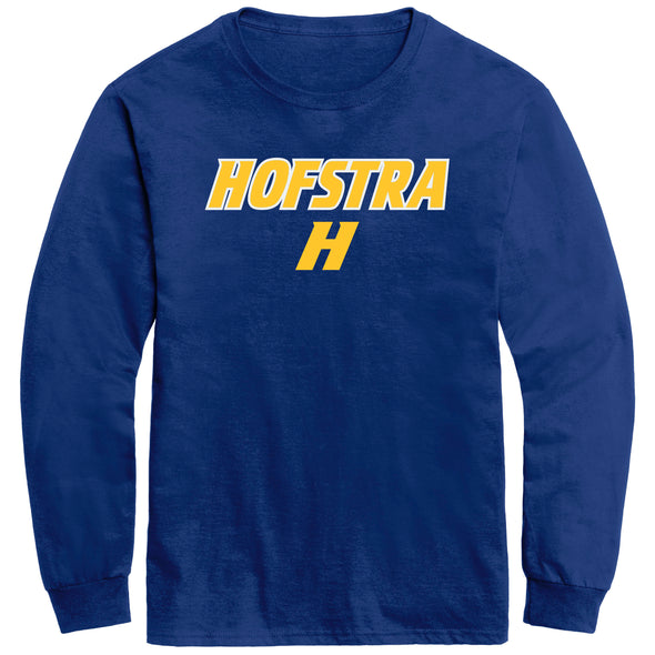 Hofstra University Heritage Long Sleeve T-Shirt (Navy)