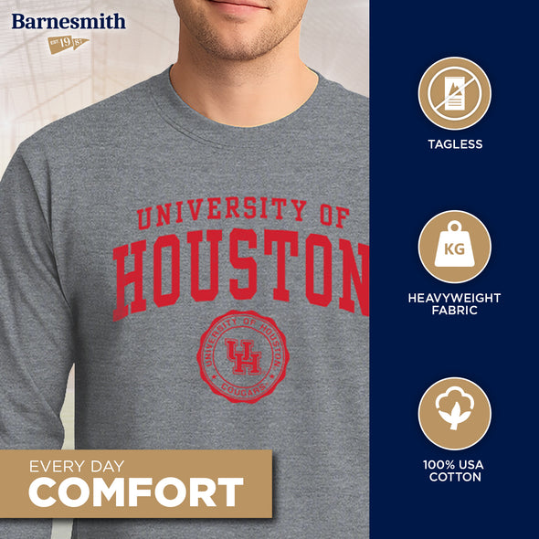 University of Houston Heritage Long Sleeve T-Shirt (Charcoal Grey)