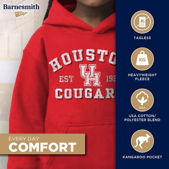 University of Houston Youth Hooded Sweatshirt (Red)