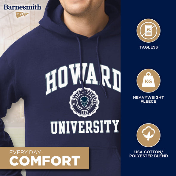 Howard University Heritage Hooded Sweatshirt (Navy)