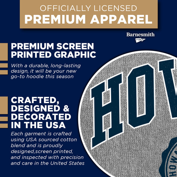 Howard University Heritage Hooded Sweatshirt (Charcoal Grey)