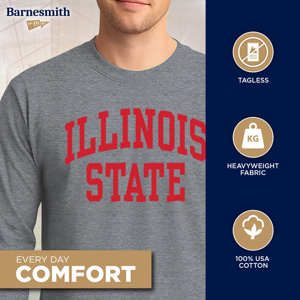 Illinois State University Classic Long Sleeve T-Shirt (Charcoal Grey)