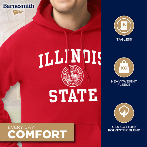 Illinois State University Heritage Hooded Sweatshirt (Red)
