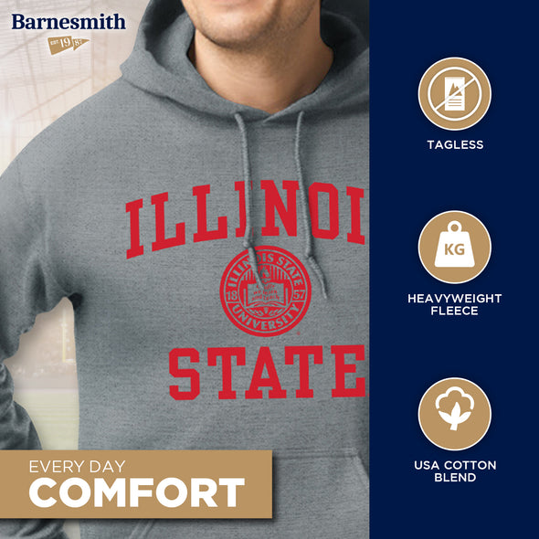 Illinois State University Heritage Hooded Sweatshirt (Charcoal Grey)