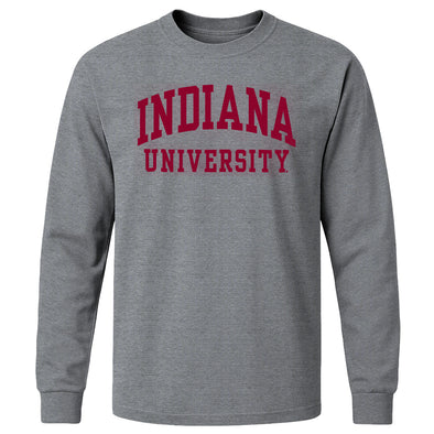 Indiana University Classic Long Sleeve T-Shirt (Charcoal Grey)