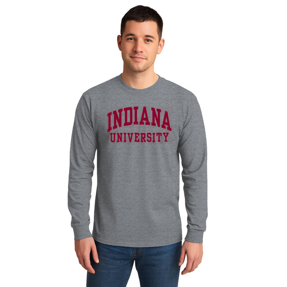 Indiana University Classic Long Sleeve T-Shirt (Charcoal Grey)
