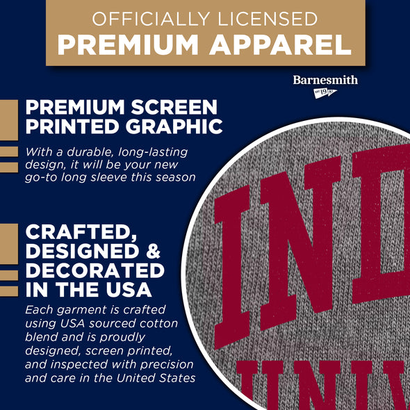 Indiana University Classic Long Sleeve T-Shirt (Charcoal Grey)